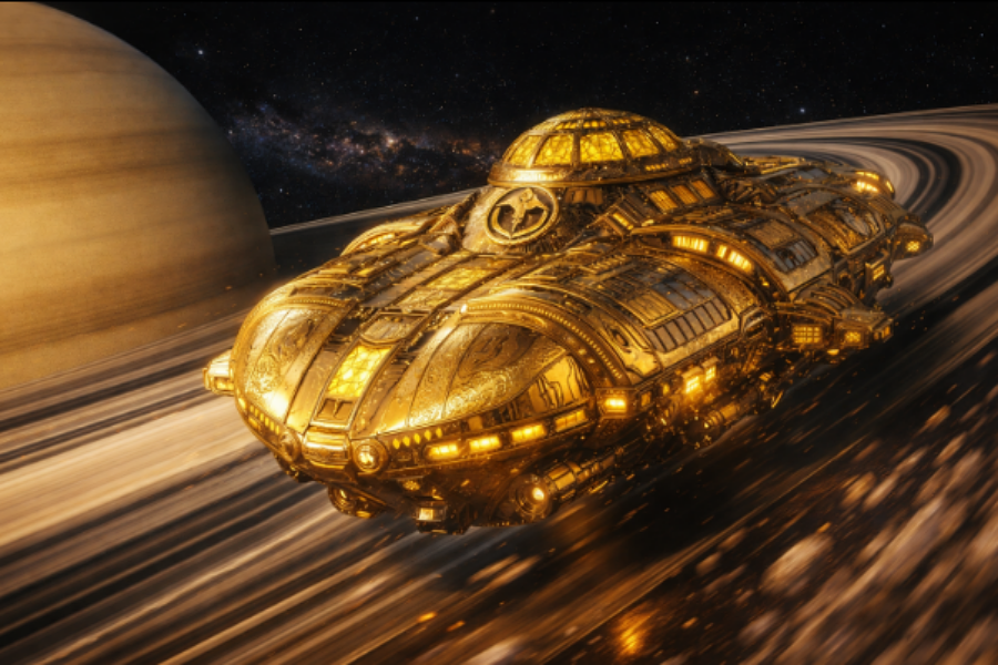 Un vaisseau spatial Ferengi est en approche, en direction de la planète Terre